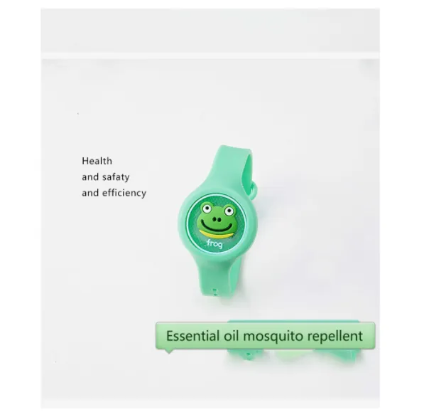 Blinking Cartoon Mosquito Repellent Bracelet Plant Essential Oil Repellent Ring Wrist band Watch