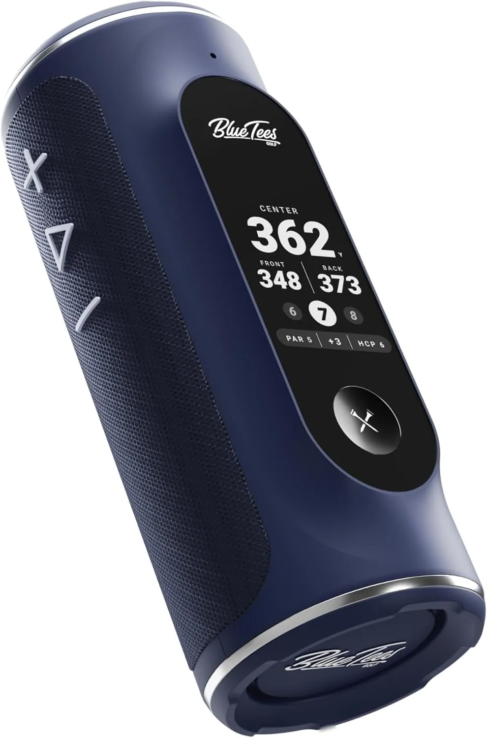 Blue Tees Golf Player  GPS Speaker with Touch Screen Display, 10  Hours Battery, 40,000  Courses, Visual   Audible Distance, Hazard Distance - IPX7 Waterproof (Navy)