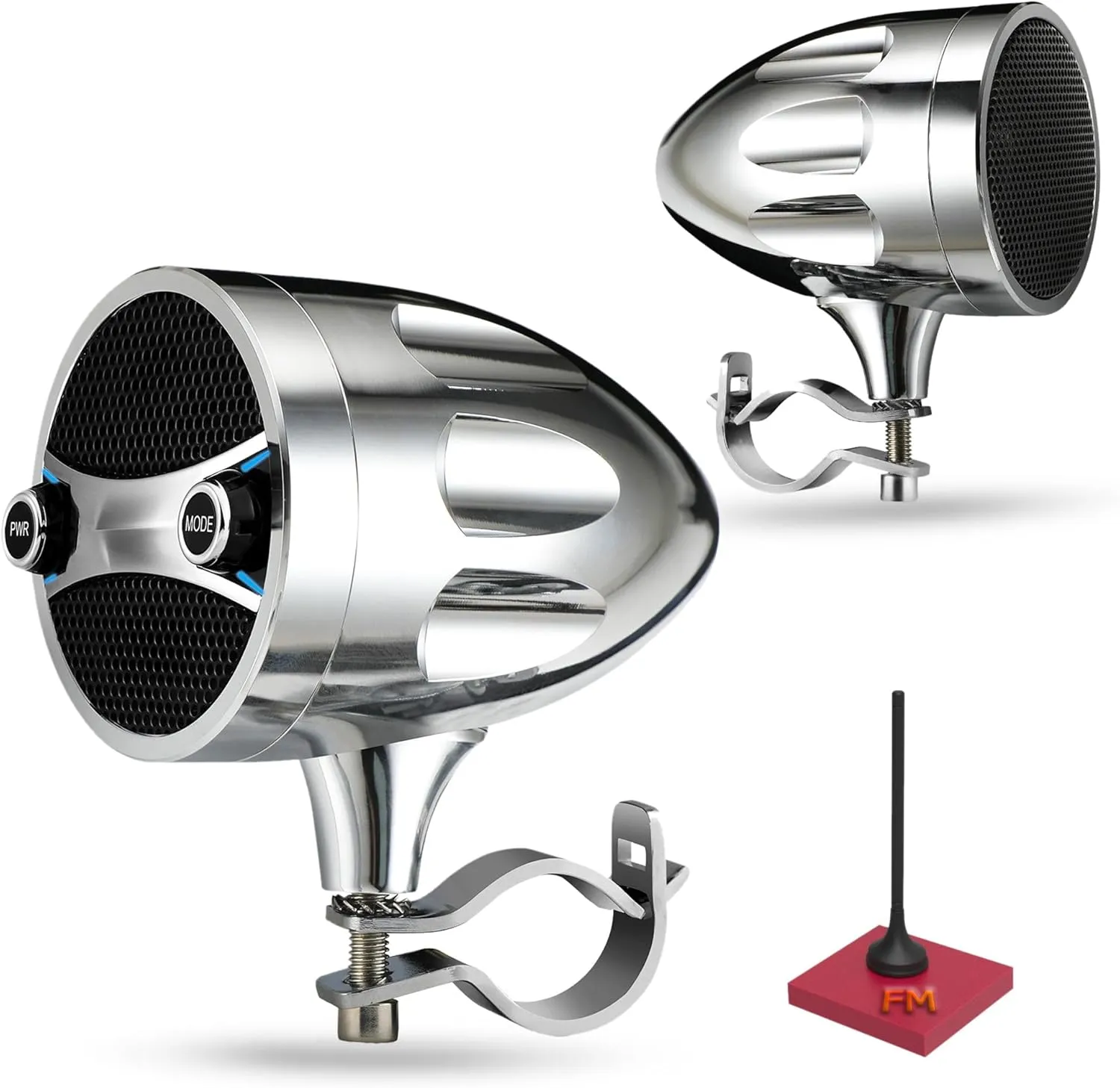 Bluetooth Motorcycle Speakers - Waterproof, 200W RZR Speakers for ATV/UTV, Golf Cart & Jet Ski Sound Bar