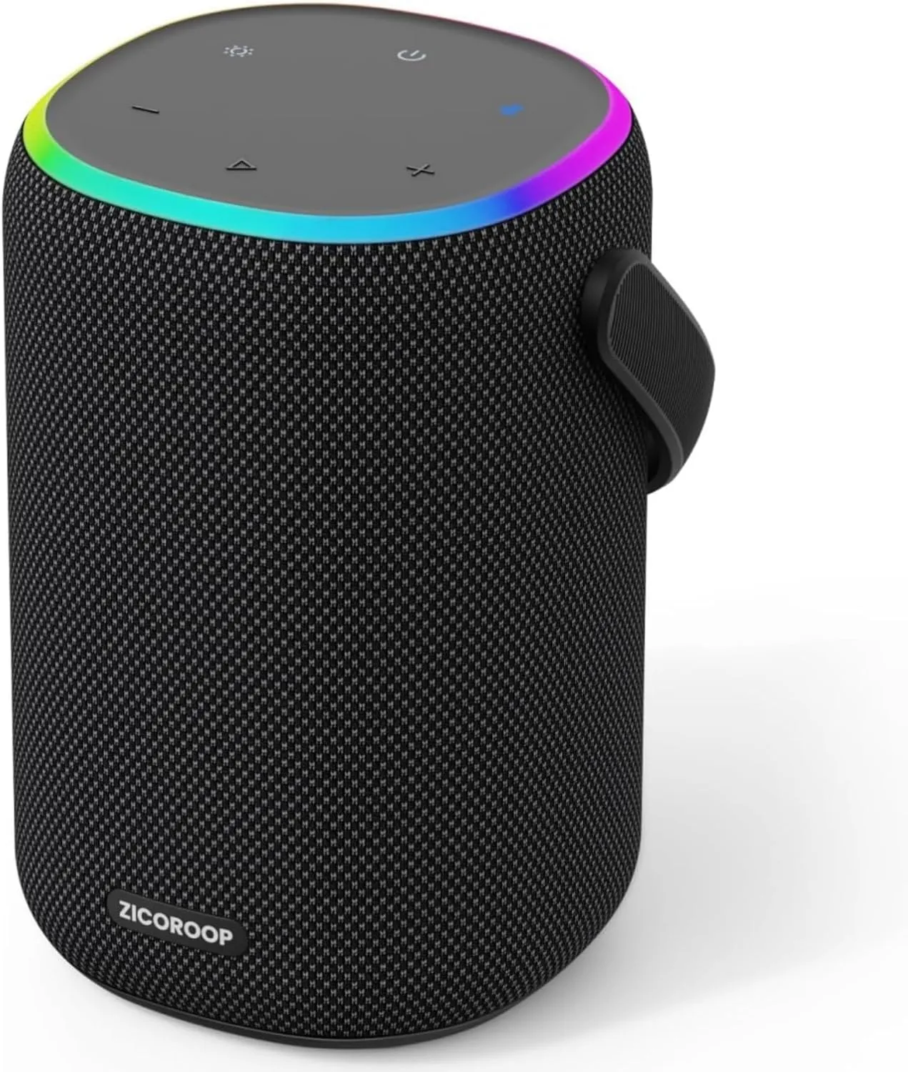 Bluetooth Speaker with IPX7 Waterproof, 50W Portable Outdoor Speakers with Handle, Bluetooth 5.3 True Wirelss Stereo Sound, Deep Bass, 15H Playtime with Light for Home Backyard Beach(Black)