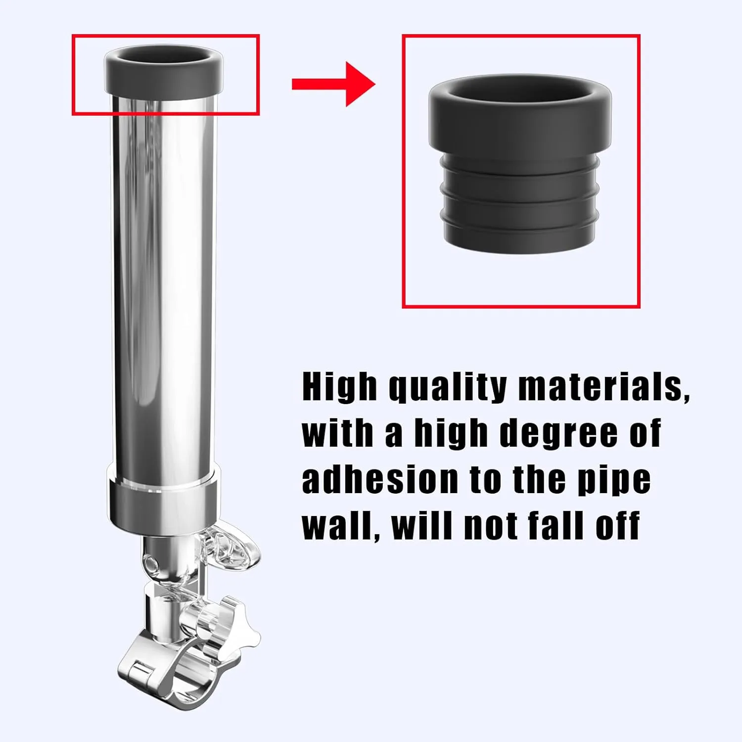 Boat Fishing Rod Holder, 360 Degree Marine Grade Stainless Steel 316 Adjustable Swivel Fishing Pole Holders, Deck Mount and Rail Mount Fishing Rod Bracket