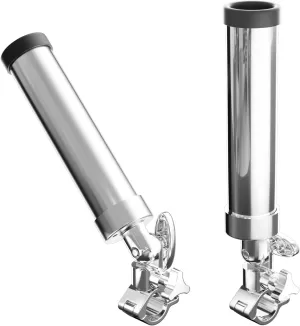 Boat Fishing Rod Holder, 360 Degree Marine Grade Stainless Steel 316 Adjustable Swivel Fishing Pole Holders, Deck Mount and Rail Mount Fishing Rod Bracket