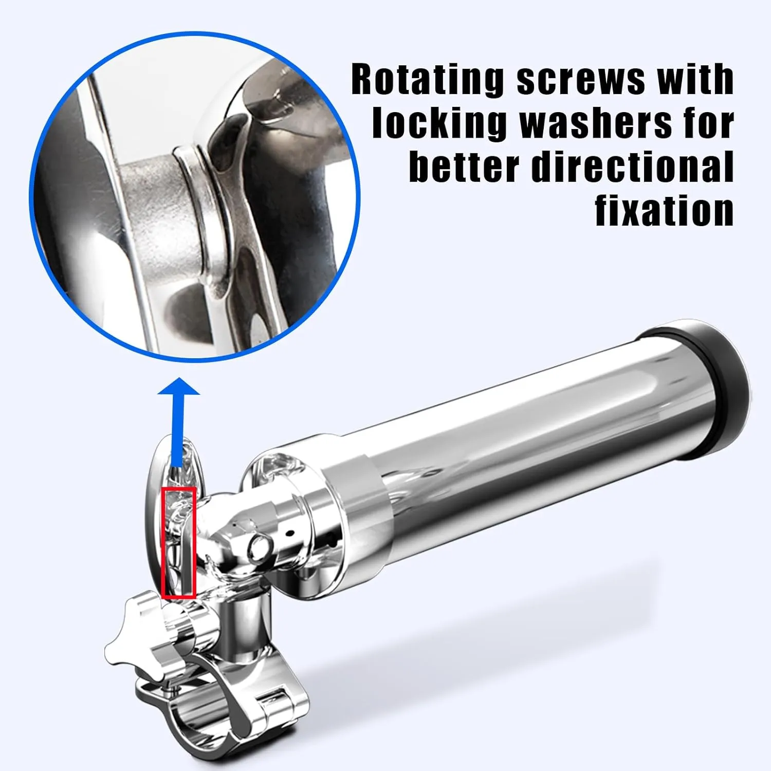 Boat Fishing Rod Holder, 360 Degree Marine Grade Stainless Steel 316 Adjustable Swivel Fishing Pole Holders, Deck Mount and Rail Mount Fishing Rod Bracket