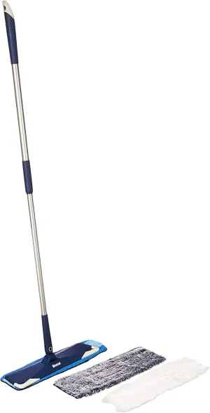 Bona WM710013432 Mop, Microplus W/Tele Pole Blue 4" X 15" Clng Pad