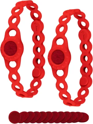 Bone Fragrance Chain (2 Packs), Aromatherapy Essential Oil Diffuser Bracelet, Adjustable & Skin-Friendly Silicone Wristband for Kids & Adults (2-Pack   16 Pcs Refill Pads)