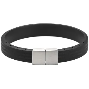 Bonetto Cinturini BON 4 Black Carbon Fiber NBR Rubber Bracelet