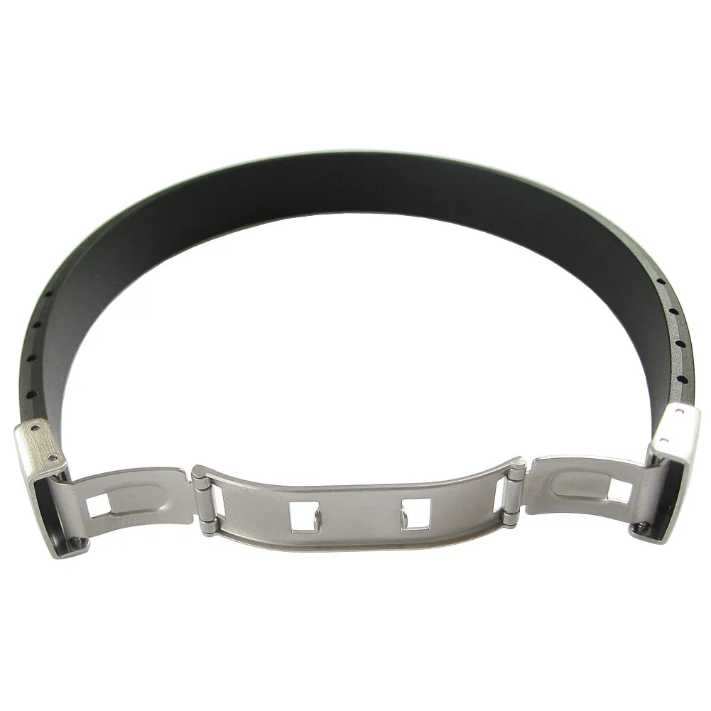 Bonetto Cinturini BON 4 Black Carbon Fiber NBR Rubber Bracelet