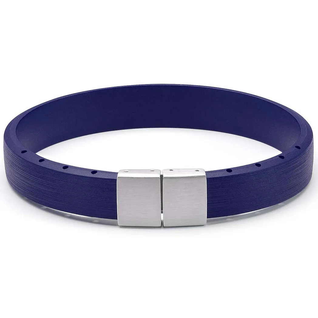 Bonetto Cinturini BON 5 Blue Brushed NBR Rubber Bracelet