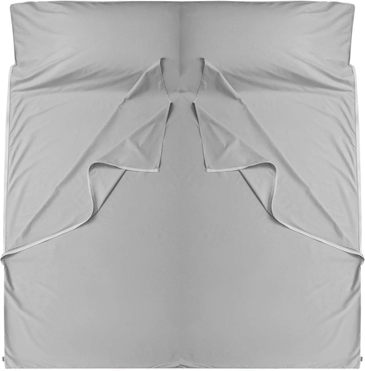 Brand - GANNAFEE Cotton Sleeping Bag Liner with Zipper - 100% Cotton Travel Sheet Sleep Sack Adult - Travel Sleeping Bag for Hotels Camping Hiking