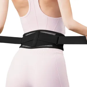 Breathable Slim Back Brace Belt for Men and Women Under Clothes - Lightweight and Thin Lumbar Support for Lower Back Pain, Sciatica, Herniated Disc and Scoliosis Relief, Dual Adjustable Compression-M