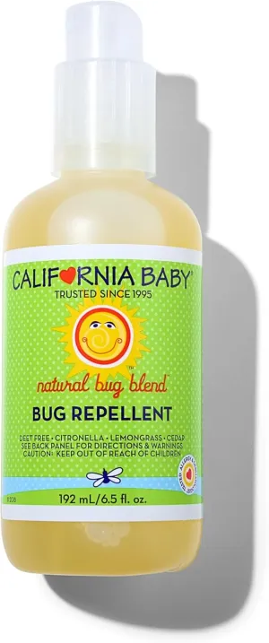 California Baby Natural Bug Spray | DEET Free Mosquito Repellent | Baby   Kids Bug Spray | Citronella Spray | Great Smell | 192 mL / 6.5 oz.