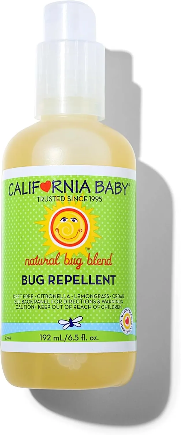 California Baby Natural Bug Spray | DEET Free Mosquito Repellent | Baby   Kids Bug Spray | Citronella Spray | Great Smell | 192 mL / 6.5 oz.