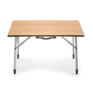Camco 51893 Bamboo Folding Table Adjustable