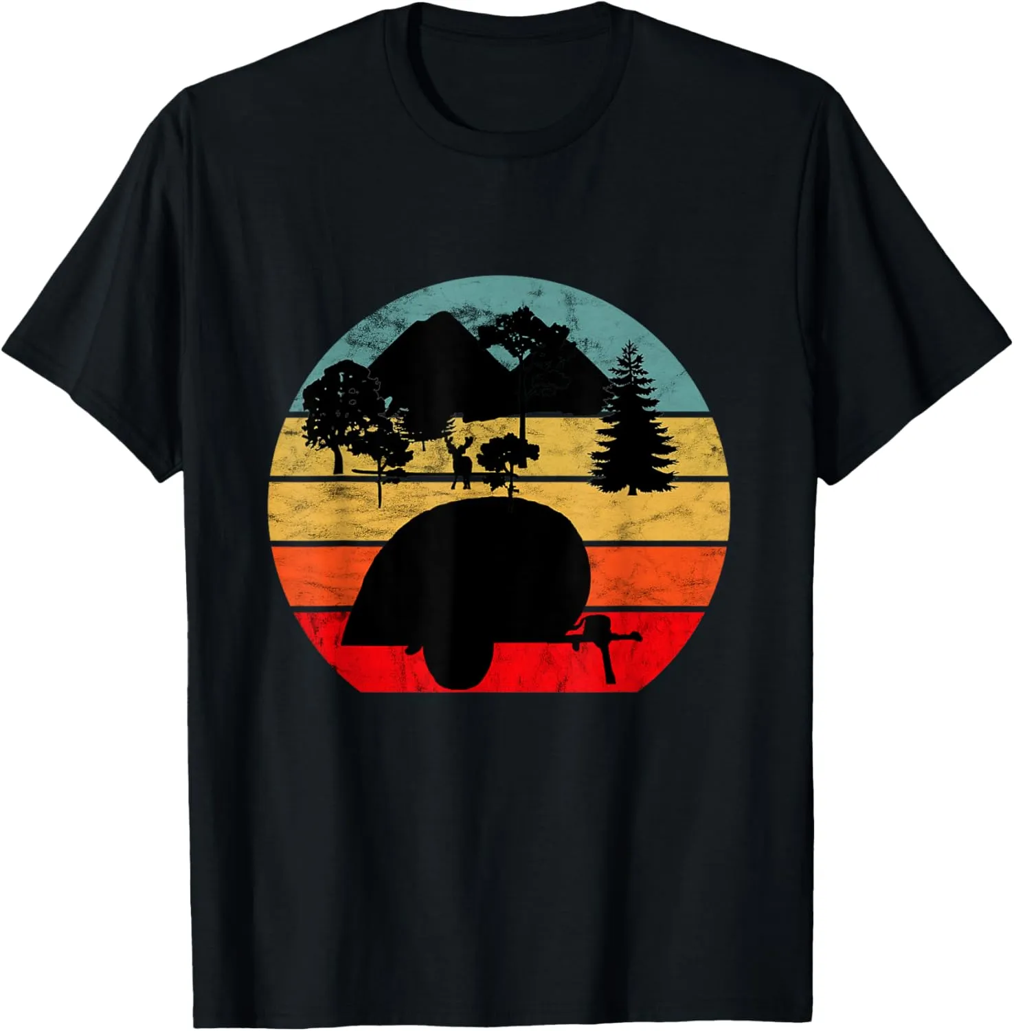 Camping Caravan Vintage Retro Sunset Camper T-Shirt