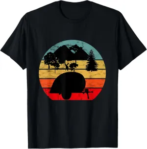 Camping Caravan Vintage Retro Sunset Camper T-Shirt
