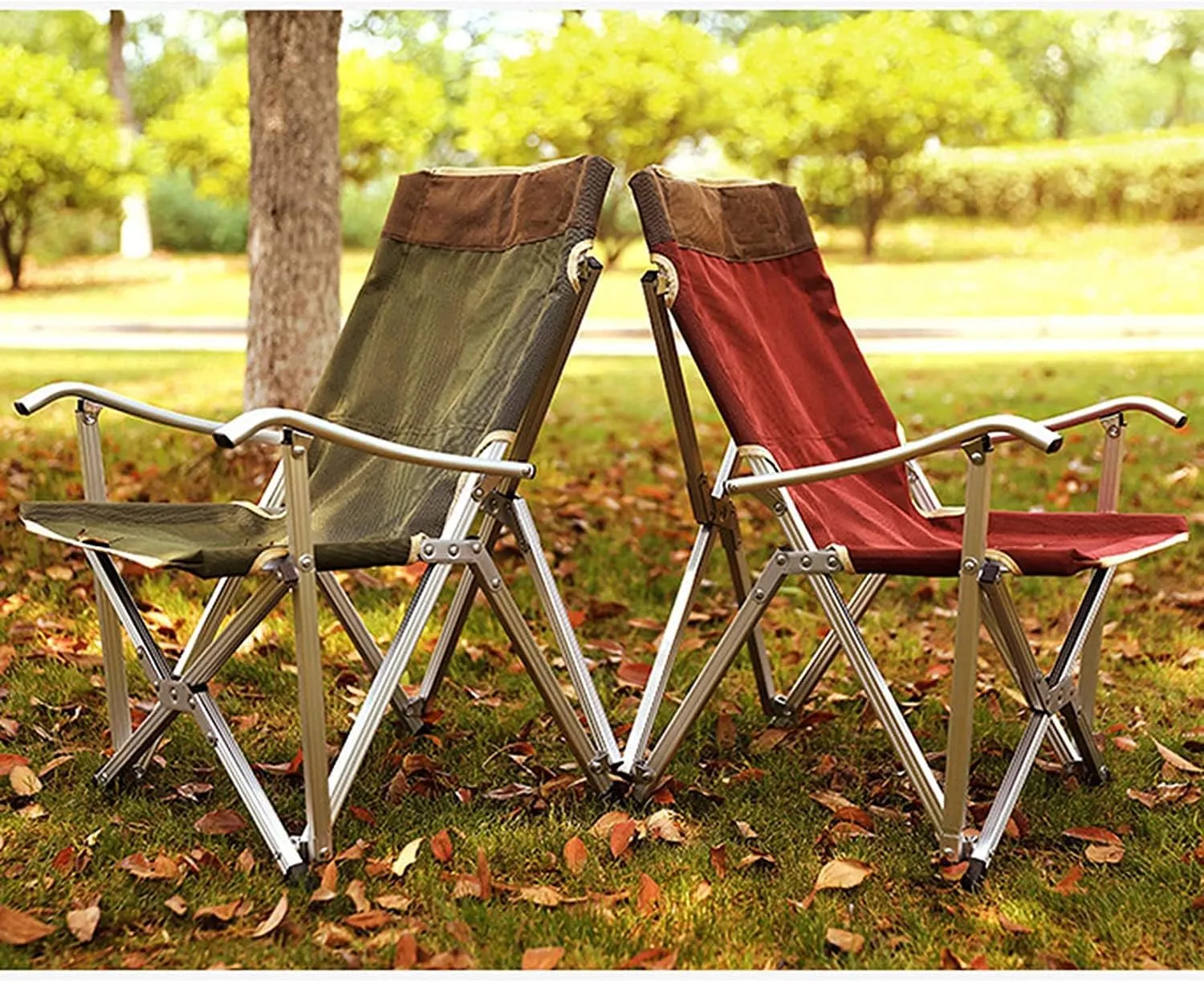 Camping Chair Fishing Chair Folding Chairs Camping Outdoor Ultralight Aluminum Alloy Fishing Chair Folding Chair For Beach Leisure Camping Self-Driving Barbecue Lawn Chairs Outside ( Color : Green )