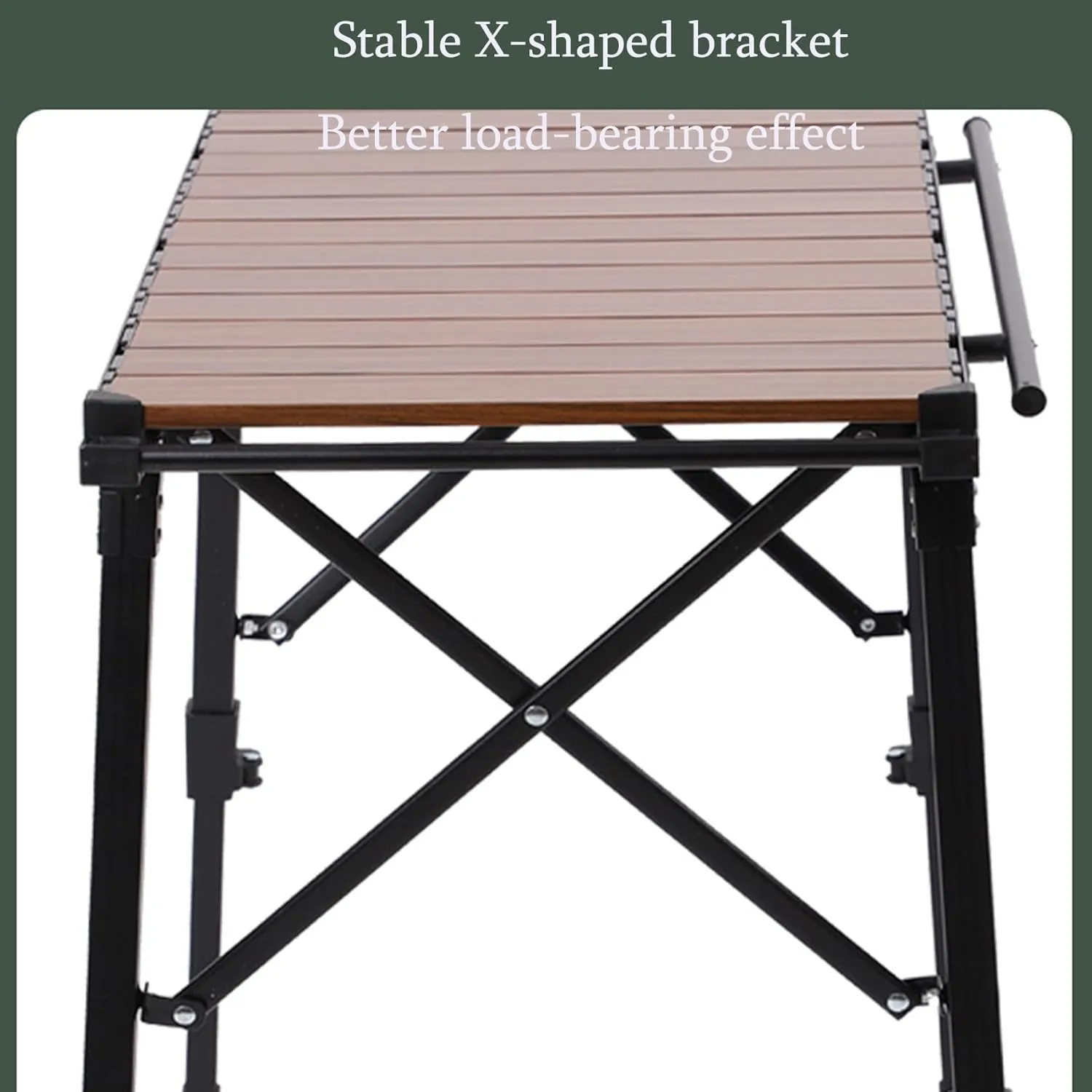 Camping Foldable Table, Portable Picnic Table IGT Unit Combination Table, Steel Roll-up Square Table for Camping, Picnic