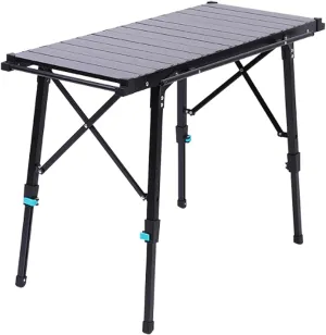 Camping Foldable Table, Portable Picnic Table IGT Unit Combination Table, Steel Roll-up Square Table for Camping, Picnic