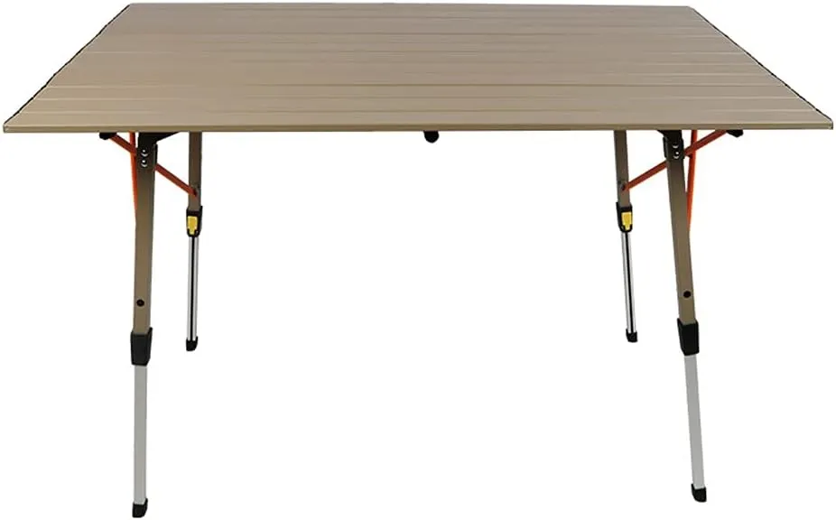 Camping Folding Table Adjustable Folding Aluminum Table, Outdoor Egg Roll Table, Multifunctional Picnic Barbecue Table, Self-Driving Camping Easy to Carry for Outdoor Picnic Beach (Style 4)