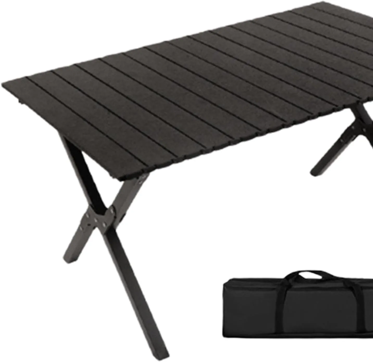 Camping Folding Table Foldable Picnic Table Quick Installation Furniture Portable Outdoor Desk for Hiking Garden Beach Rock Black Wilderness camping table Outdoor camping table Hiking camping