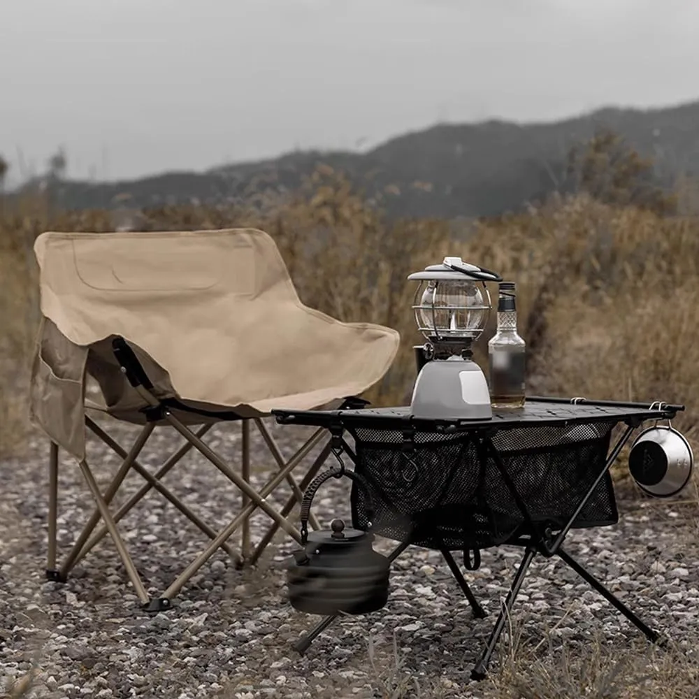 Camping Folding Table Outdoor Camping Table Aluminum Alloy Lightweight Folding Table Portable Picnic Table with Carry Bag for Outdoor Camping BBQ Travel