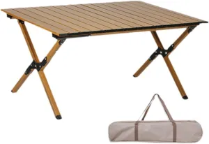 Camping Folding Table Outdoor Table Aluminum Alloy, Portable Foldable Picnic Table for Garden Hiking Barbecue Fishing Picnic