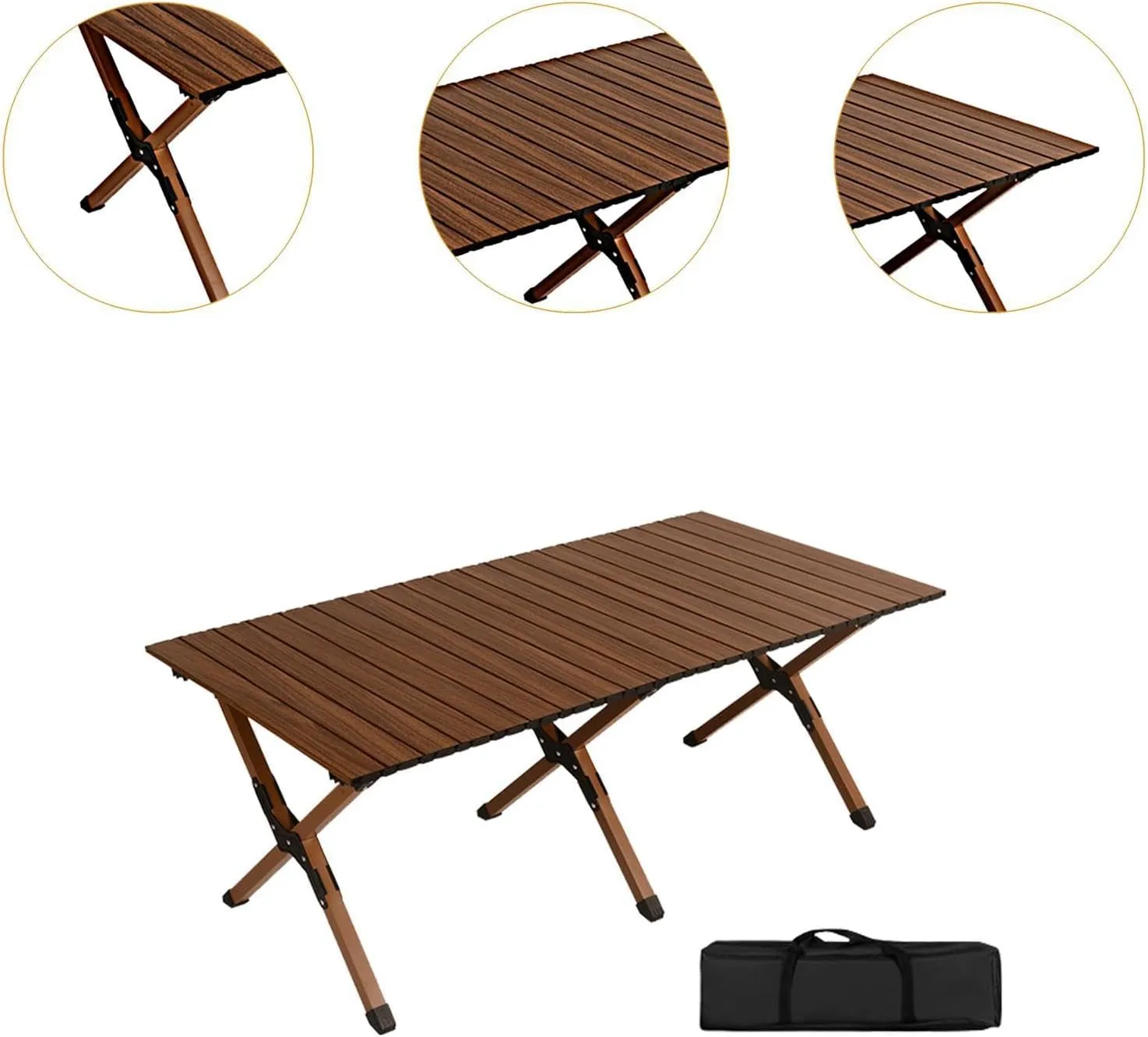 Camping Folding Table Portable Furniture, Quick Installation Compact, Foldable Picnic Table Outdoor Table for Balcony Fishing
