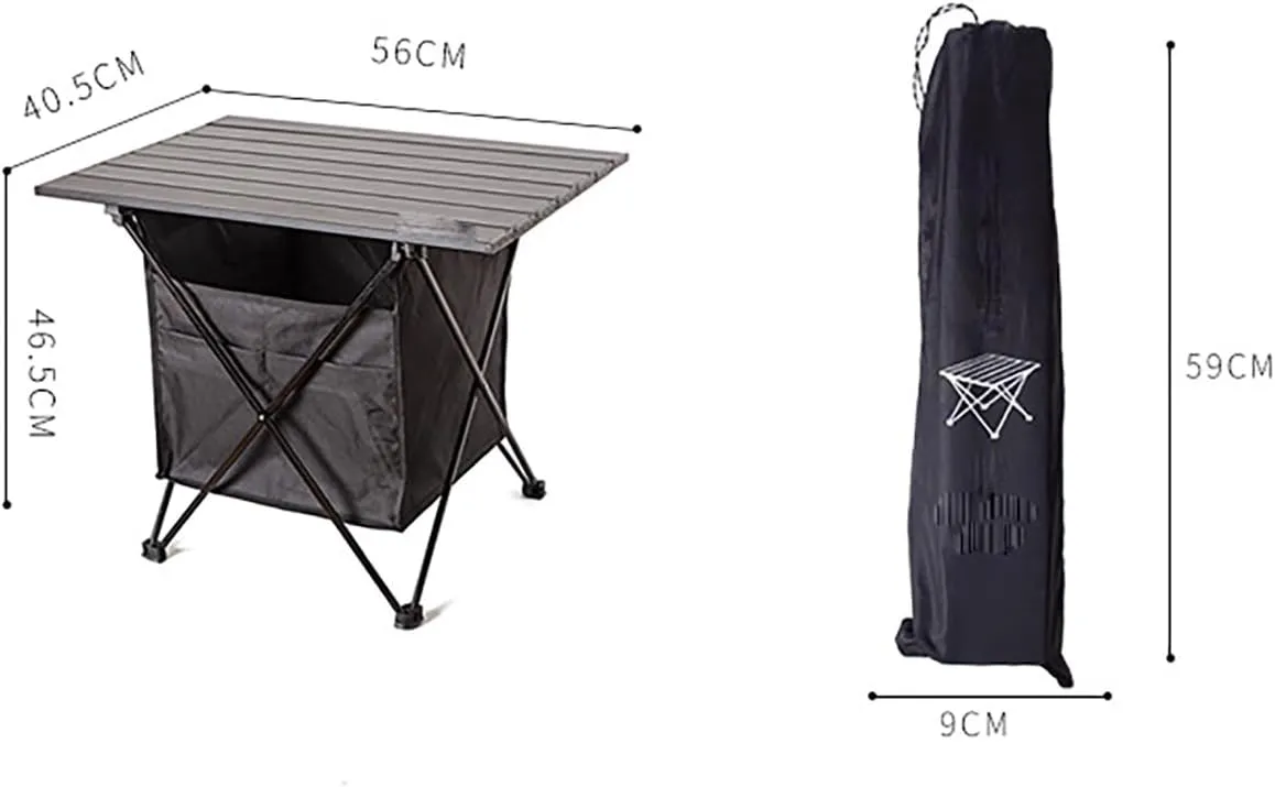 Camping Folding Table, Ultralight Aluminum Portable Folding Table with Carry Bag, Travel Table for Outdoor Cooking, Picnic, Camp, Boat, Travel,M