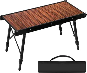 Camping IGT Folding Table, Portable for Outdoor Picnic, Ultralight with Carry Bag, Switchable Tabletop for Multi-Functional Use IGT Beach (Red,Basic)