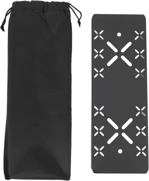 Camping IGT Table Board, 0.5 Unit Lightweight Aluminum Alloy, Detachable Design with Storage Bag, Sand Blasted Black, Multifunctional for Outdoor Use (X Board)