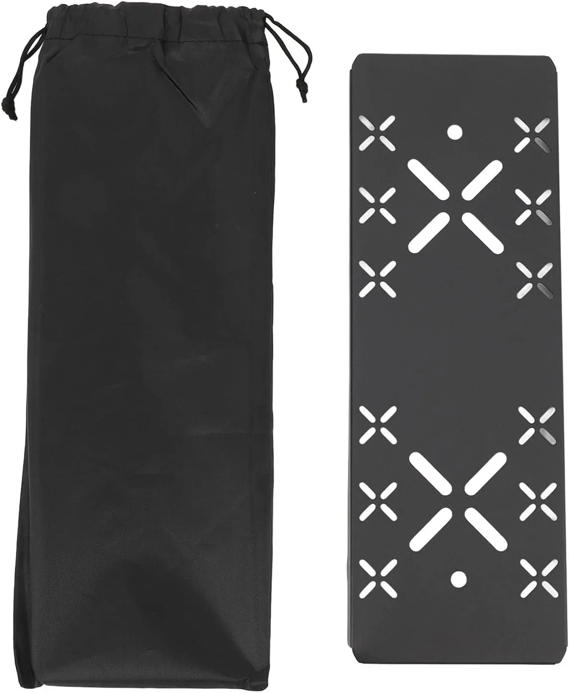Camping IGT Table Board, 0.5 Unit Lightweight Aluminum Alloy, Detachable Design with Storage Bag, Sand Blasted Black, Multifunctional for Outdoor Use (X Board)