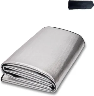 Camping Mat Camping Sleeping Mat Insulating Aluminum Foil Tent Mat Waterproof Picnic Mat 7mm Thick Foam Picnic Blanket for Reflecting Heat Foam