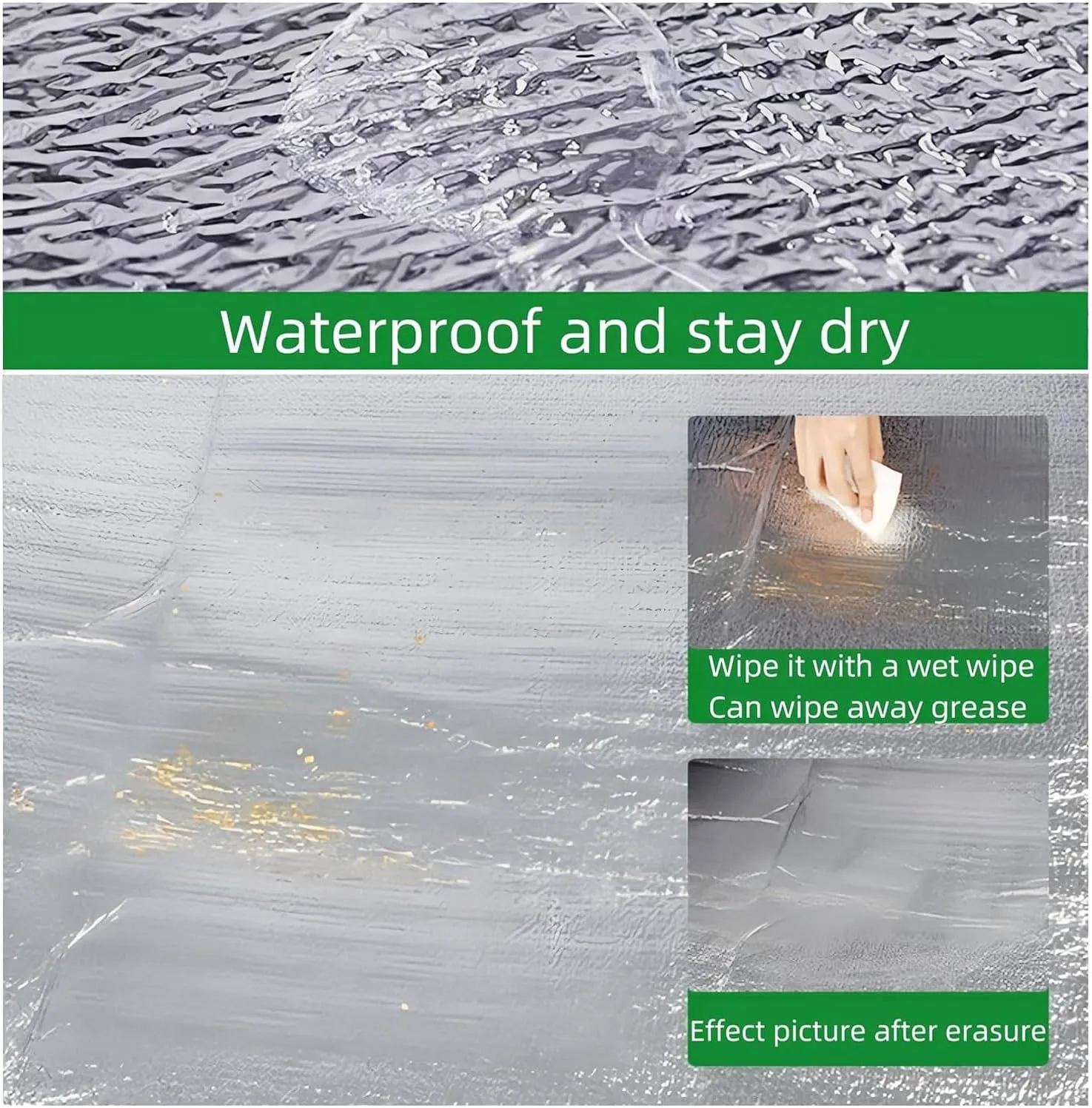 Camping Mat Camping Sleeping Mat Insulating Aluminum Foil Tent Mat Waterproof Picnic Mat 7mm Thick Foam Picnic Blanket for Reflecting Heat Foam