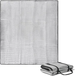 Camping Mat Foldable Foam Foil Blanket for Camping Foam Pad Insulating Foil Mat Sleeping Tent Pad Thermal Aluminum Camping mat for Reflecting Heat