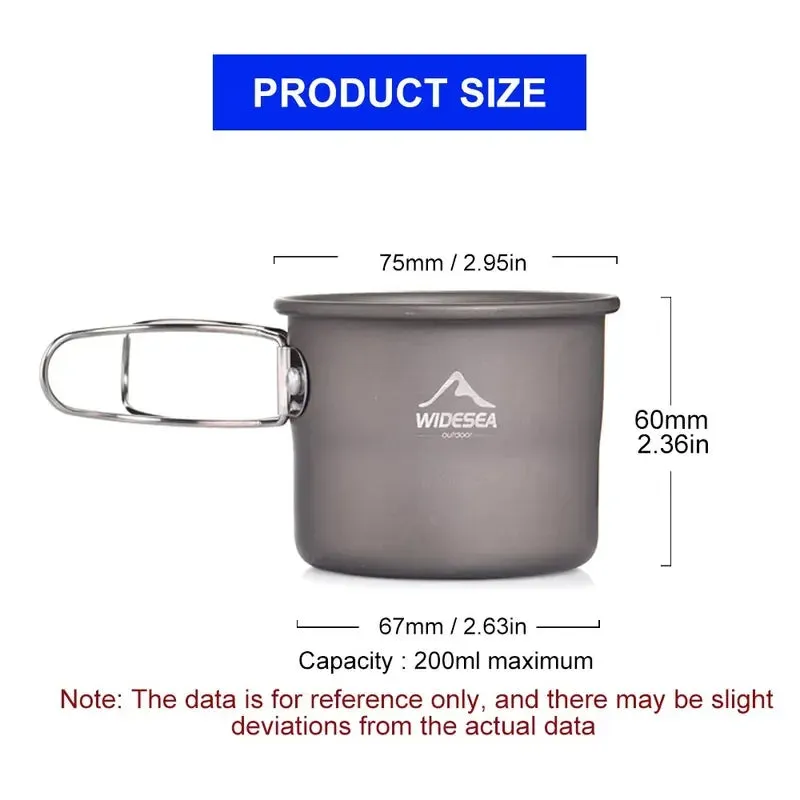 Camping Mug - Outdoor Coffee & Tea Aluminum Cup for Tourism, Picnic, Trekking, and Hiking