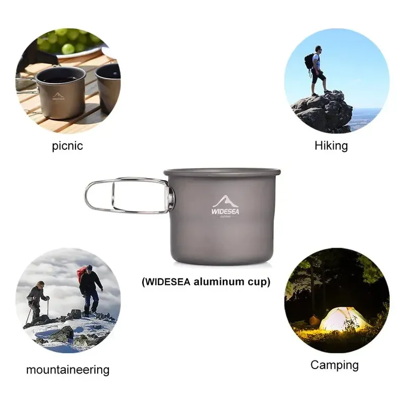 Camping Mug - Outdoor Coffee & Tea Aluminum Cup for Tourism, Picnic, Trekking, and Hiking