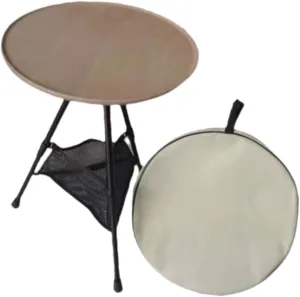 Camping Round Table Portable Three Legged Table Folding Stable Adjustable Multiuse with Storage Bag Portable camping table Wilderness camping table Hiking camping table Outdoor camping table(