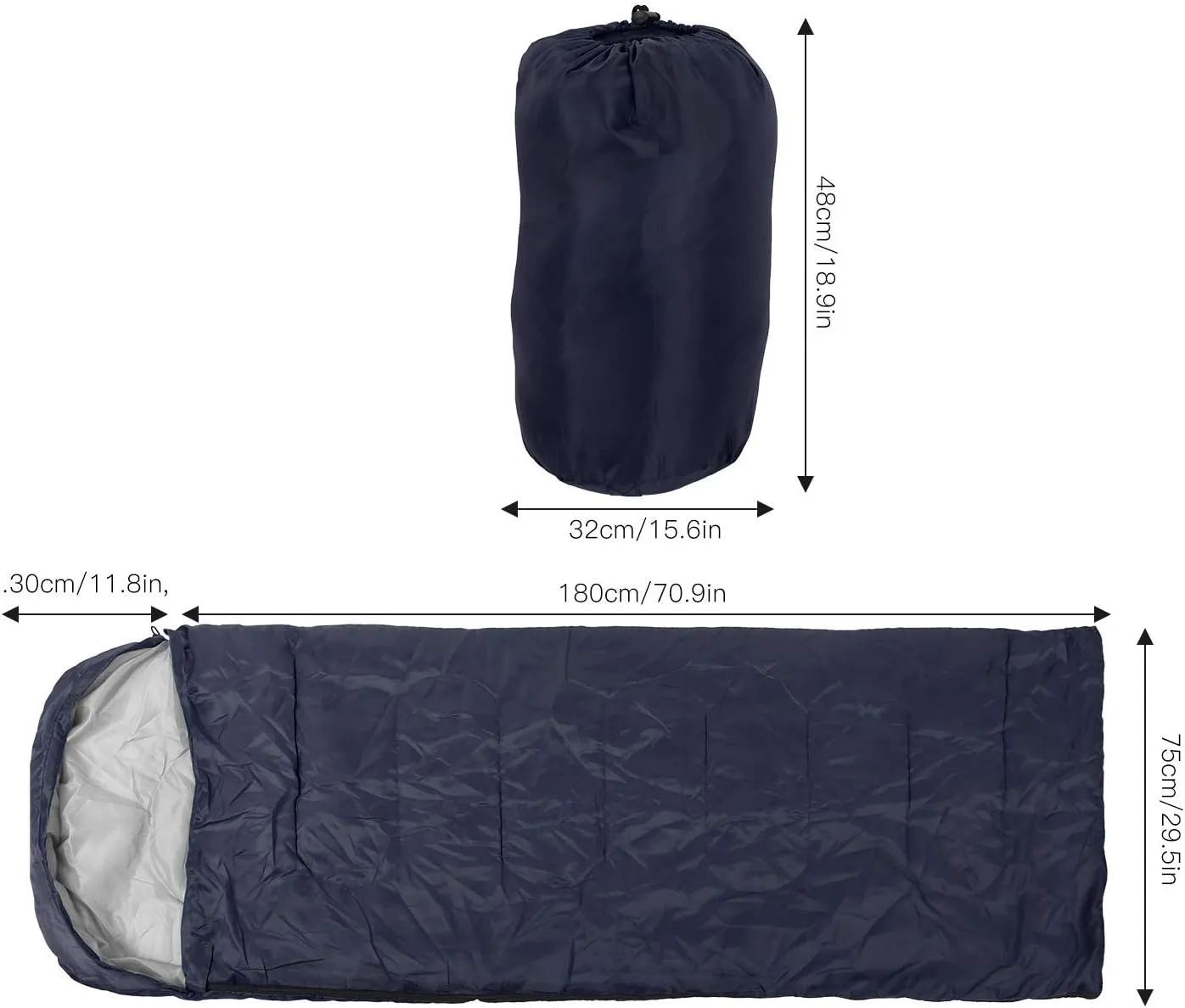 Camping Sleeping Bag, Three Seasons Constant Temperature Sleeping Bag, Portable Adult Outdoor Envelope Sleeping Bag with Storage Bag