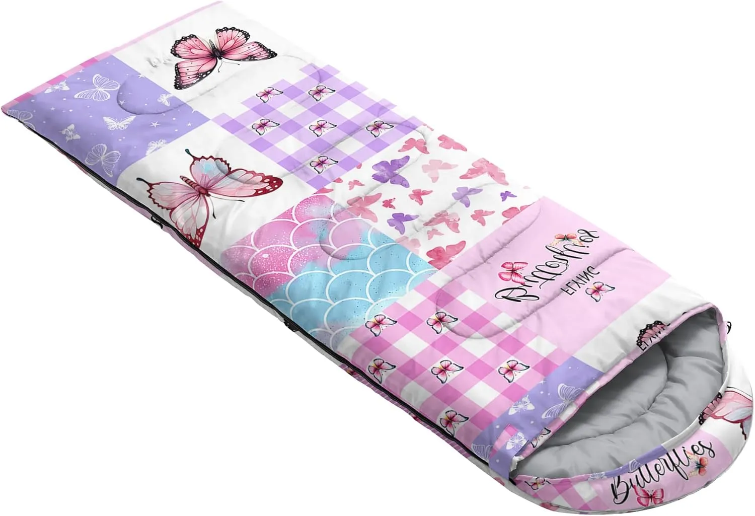 Camping Sleeping Bags,Mermaid Horse Butterfly Starry Sky 3 Season Warm & Cool Weather,Lightweight,Waterproof Sleeping Bags for Adults & Kids,Traveling,and Outdoors,Camping Gear Equipment