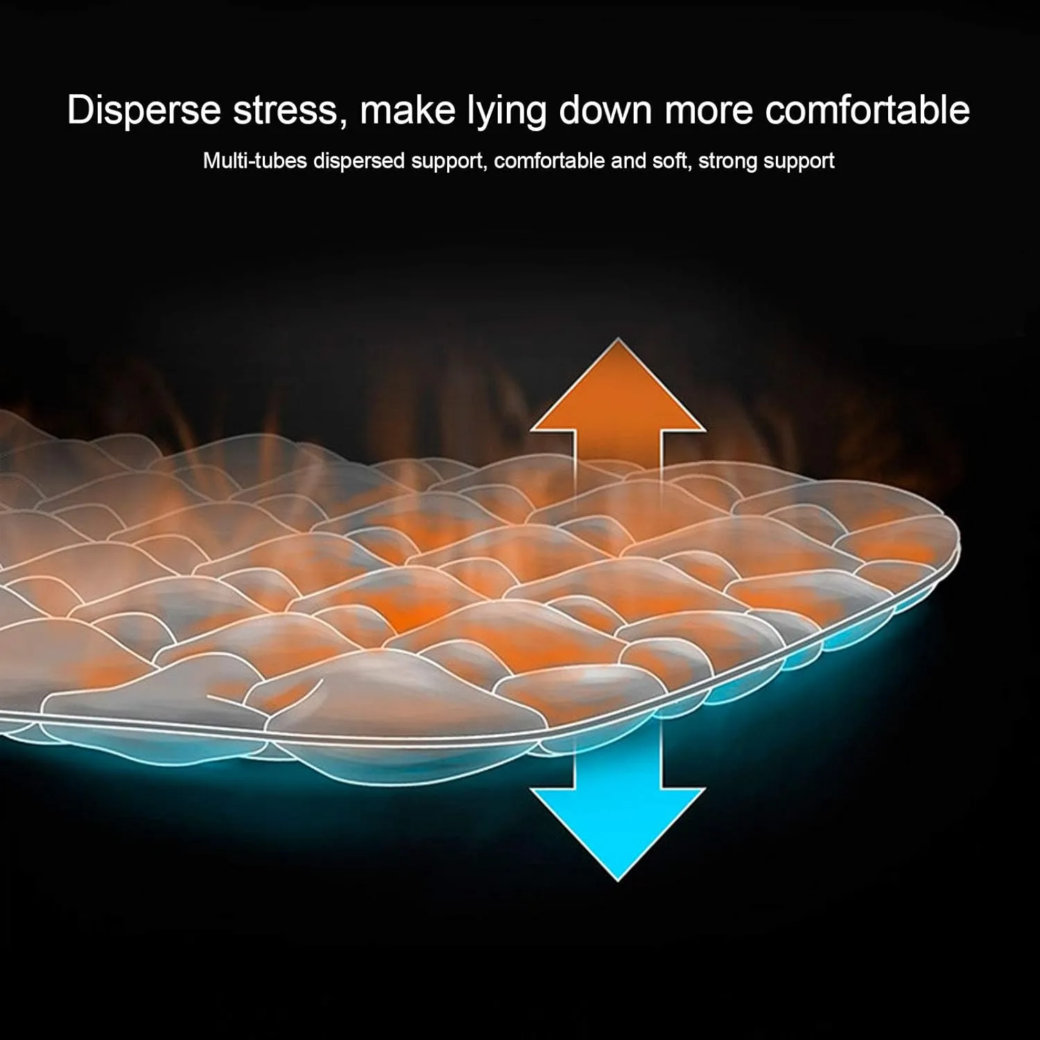 Camping Sleeping Pad Mat, Lightweight Inflatable Cushion Mattress, Sturdy 40D Nylon TPU Laminate, for Tent Hiking Travel, Comfortable 3D Design (Orange)