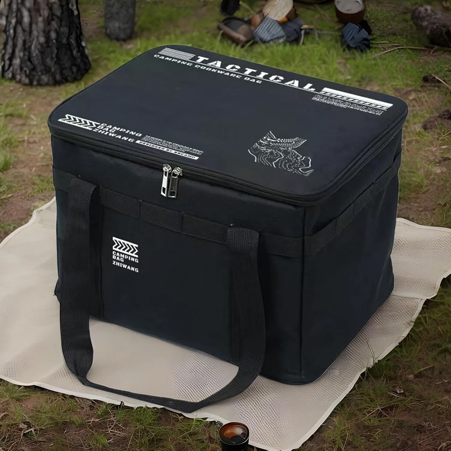 Camping Storage Bag - Storage Duffle Bag Insulated | Waterproof Kitchen Equipment Carrying Solution for Tents Traveling Picnic Backpacking Hiking Adventure