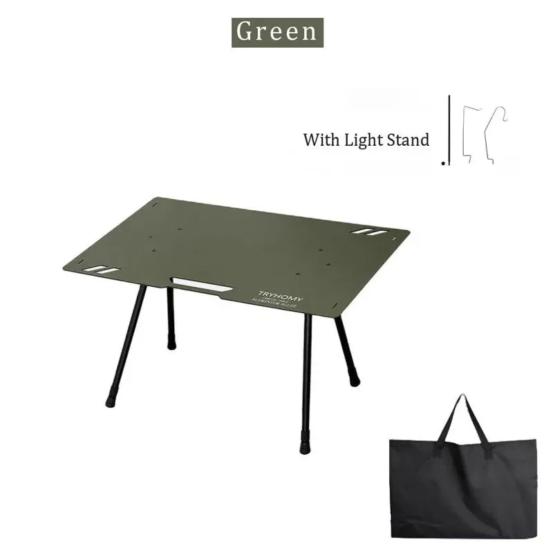 Camping Table Aluminum Alloy Folding Table with Carrying Bag - Lightweight Outdoor Desk for Picnic, Camping, Tactical Use