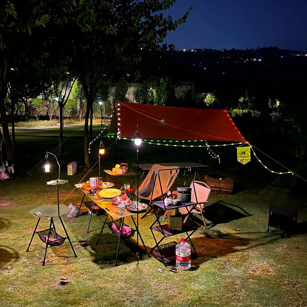 Camping Table Aluminum Alloy Folding Table with Carrying Bag - Lightweight Outdoor Desk for Picnic, Camping, Tactical Use