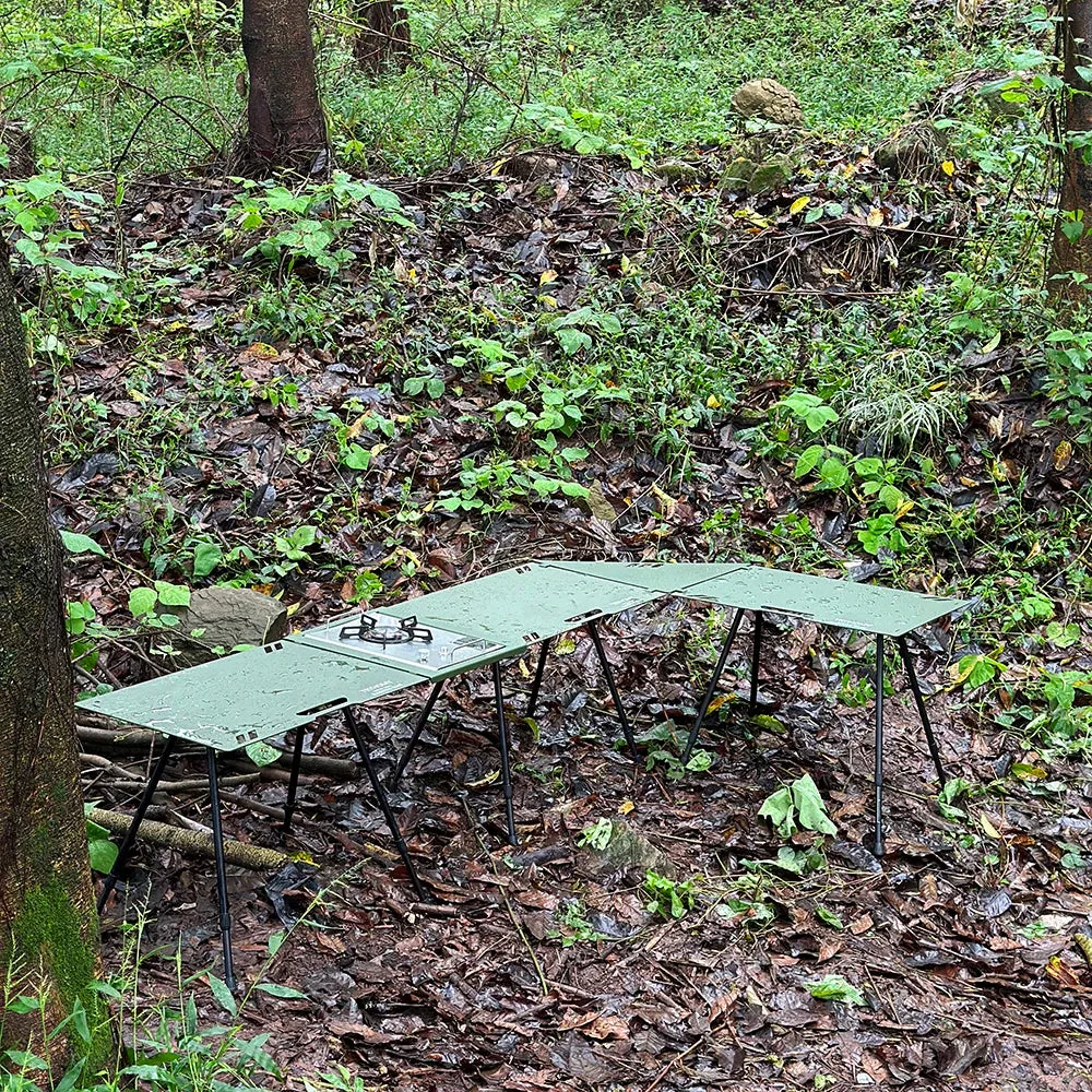 Camping Table Aluminum Alloy Folding Table with Carrying Bag - Lightweight Outdoor Desk for Picnic, Camping, Tactical Use
