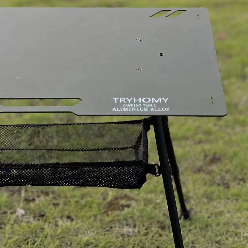 Camping Table Aluminum Alloy Folding Table with Carrying Bag - Lightweight Outdoor Desk for Picnic, Camping, Tactical Use