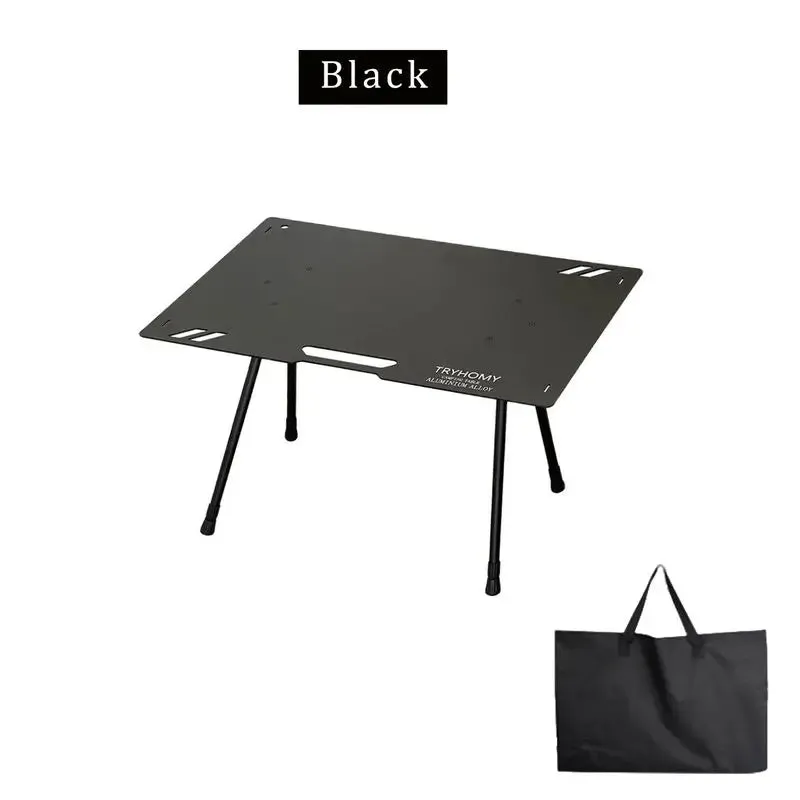 Camping Table Aluminum Alloy Folding Table with Carrying Bag - Lightweight Outdoor Desk for Picnic, Camping, Tactical Use