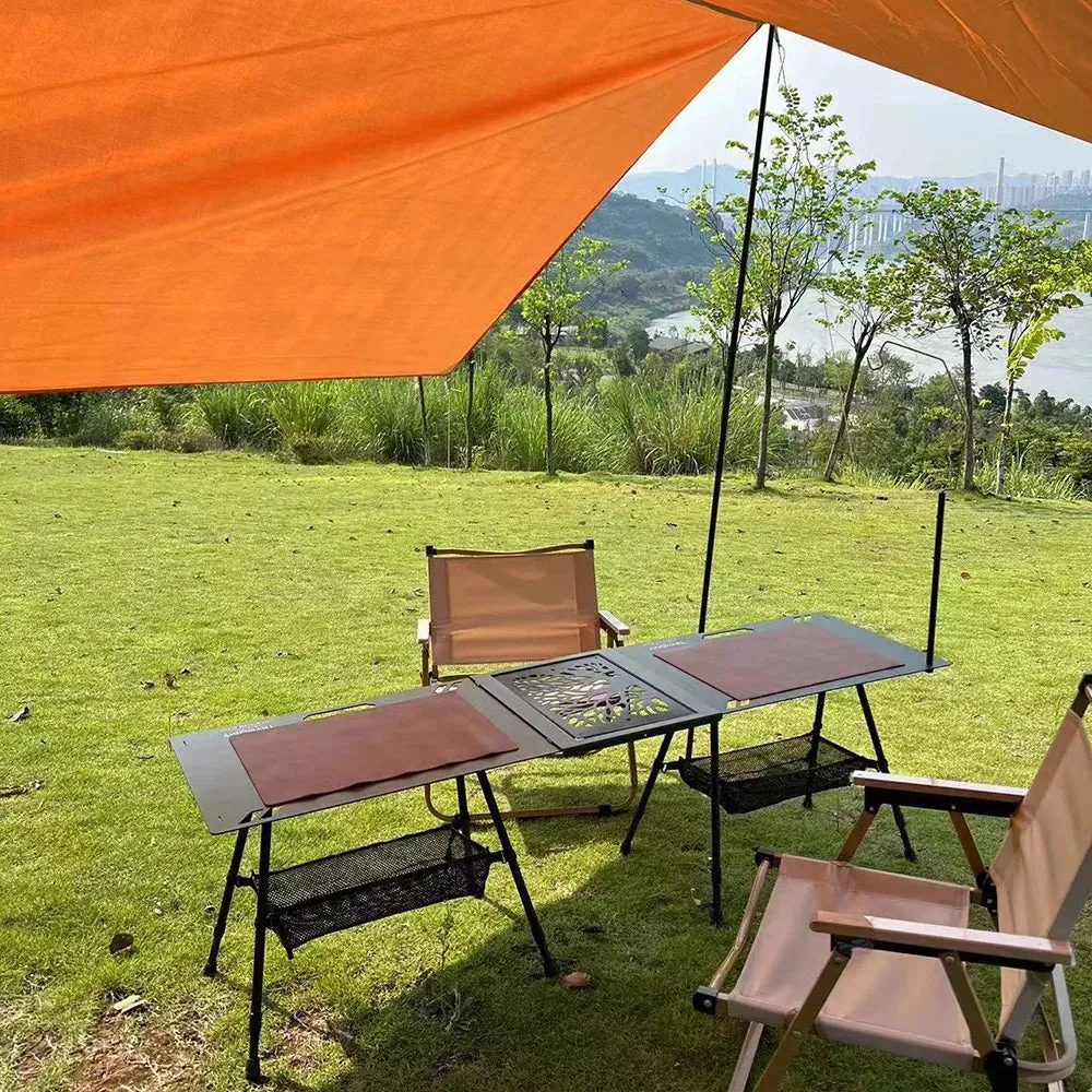Camping Table Aluminum Alloy Folding Table with Carrying Bag - Lightweight Outdoor Desk for Picnic, Camping, Tactical Use