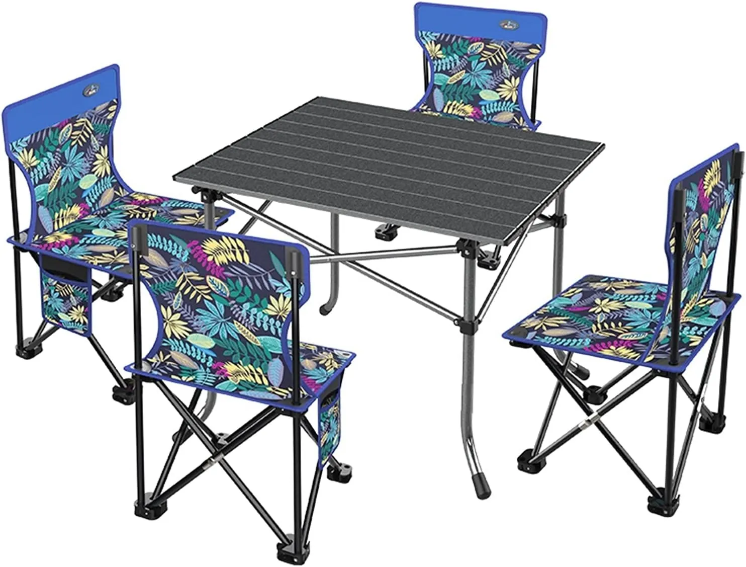 Camping Table Chairs 5-Piece Outdoor Folding Table Set, Ultra-Light Aluminum Camping Picnic Table, The Tote Bag is Easy to Carry and Store (Color : Package 1)