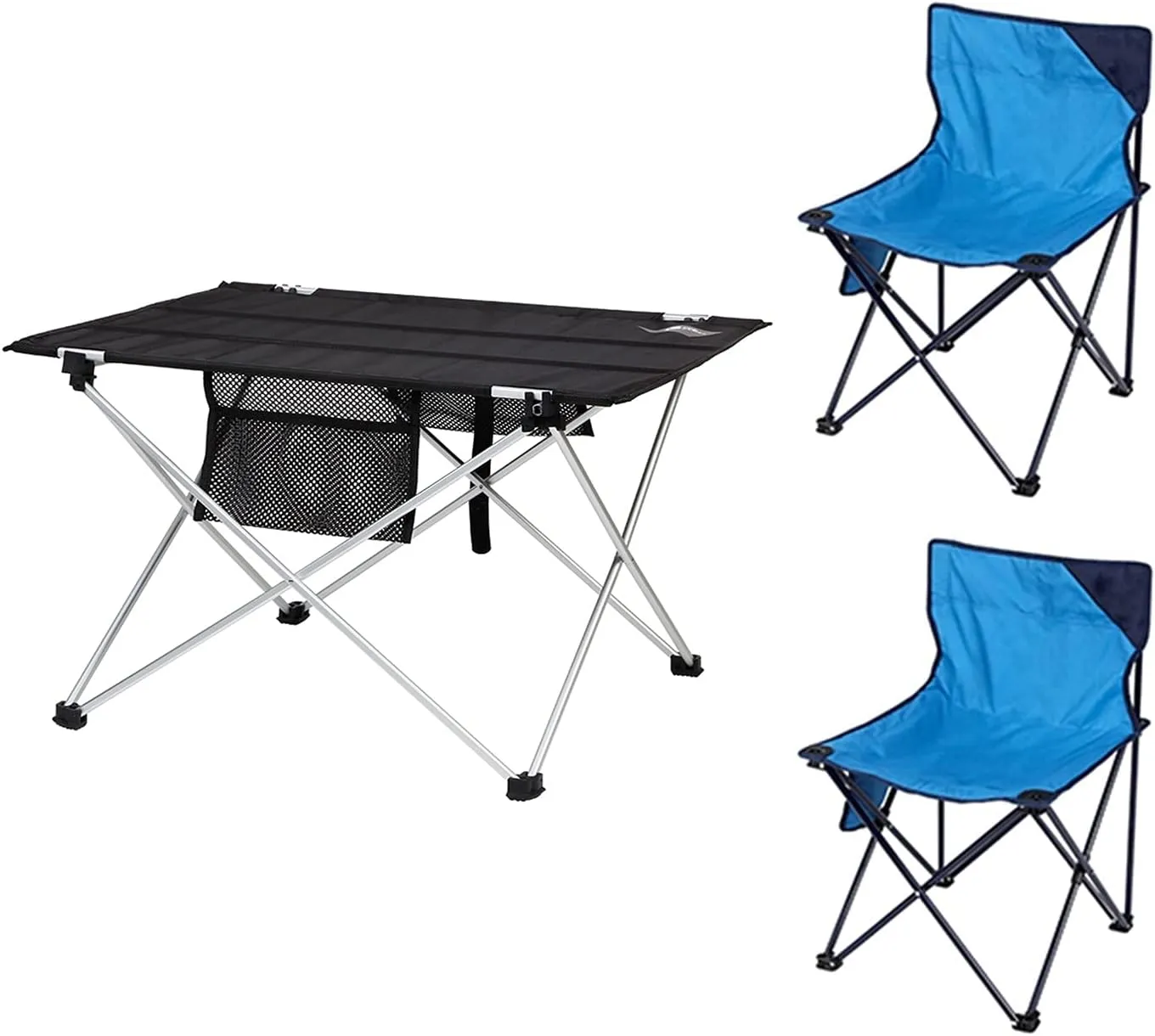 Camping Table Chairs Oxford Cloth Outdoor and Chair Set, Suitable for Self-Driving Trip Barbecue Beach Table, Convenient to Carry and Store
