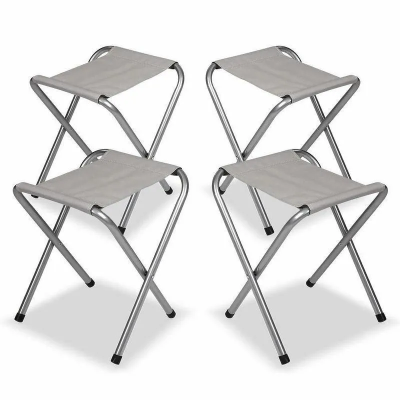 Camping Table Folding Aluminium Portable Picnic Outdoor BBQ Desk 4 Cloth Stool